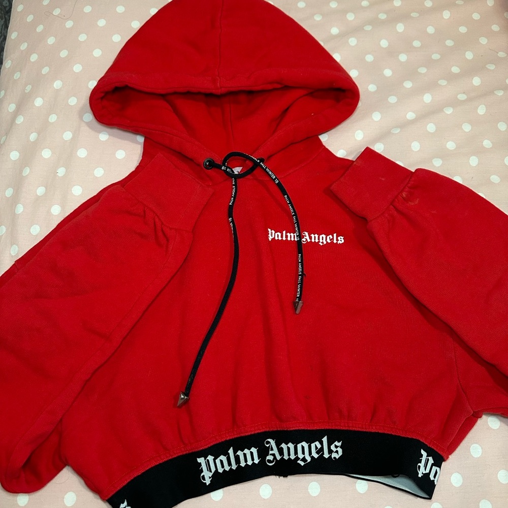 PALM ANGELS CROPPED HOODIE